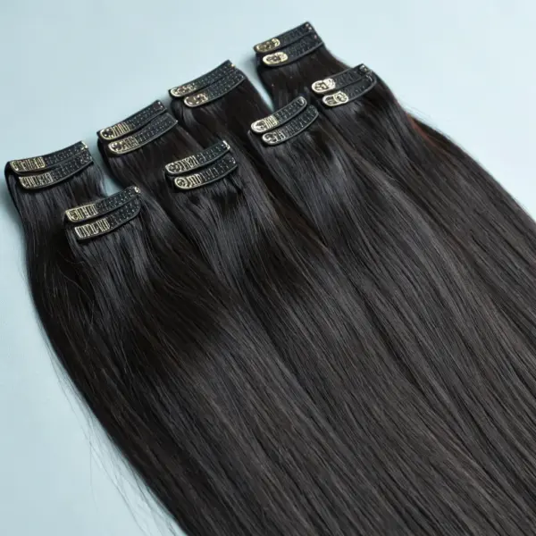 Silky Strands Clip-in Extensions - Natural Black