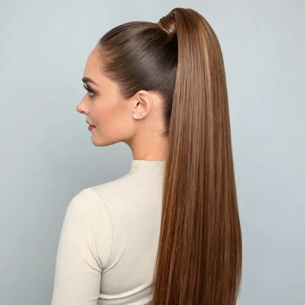 Silky Strands Ponytail Extension - Chestnut Brown