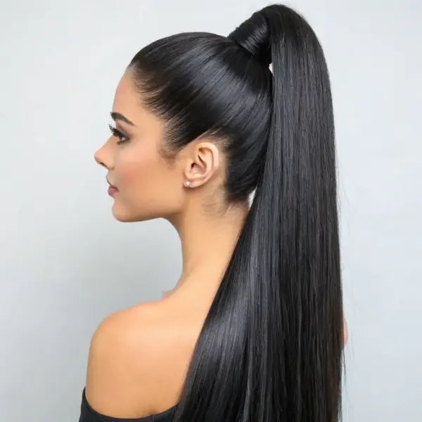 Silky Strands Ponytail Extension - Natural Black